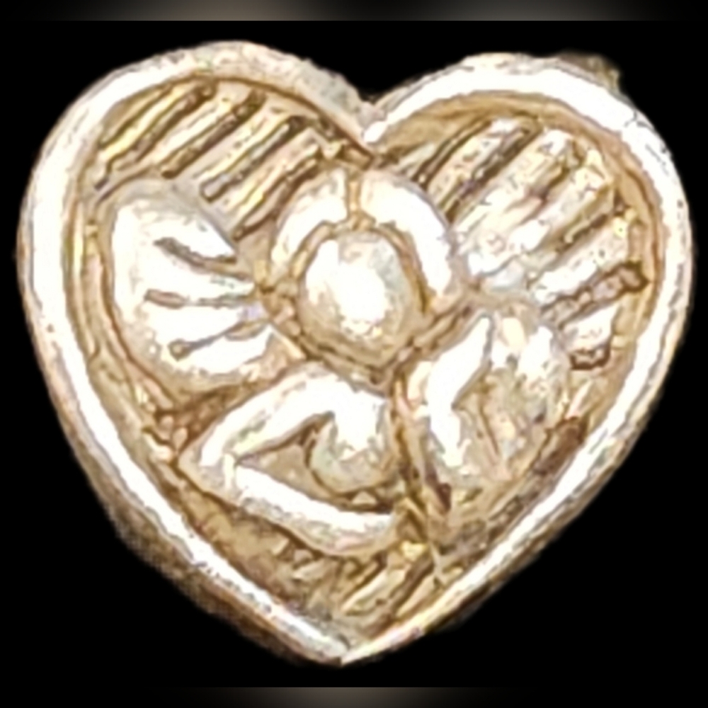 Angel Reflections Charm Bead .925 Sterling Silver Antique Finish